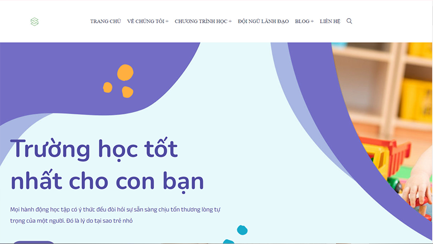 Mẫu web trung tâm ngoại ngữ 2