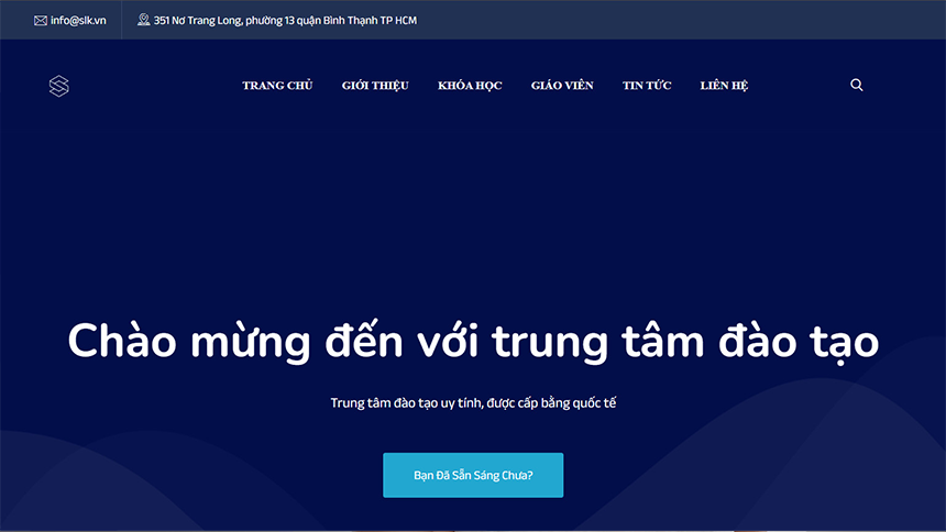 Mẫu web trung tâm ngoại ngữ 3