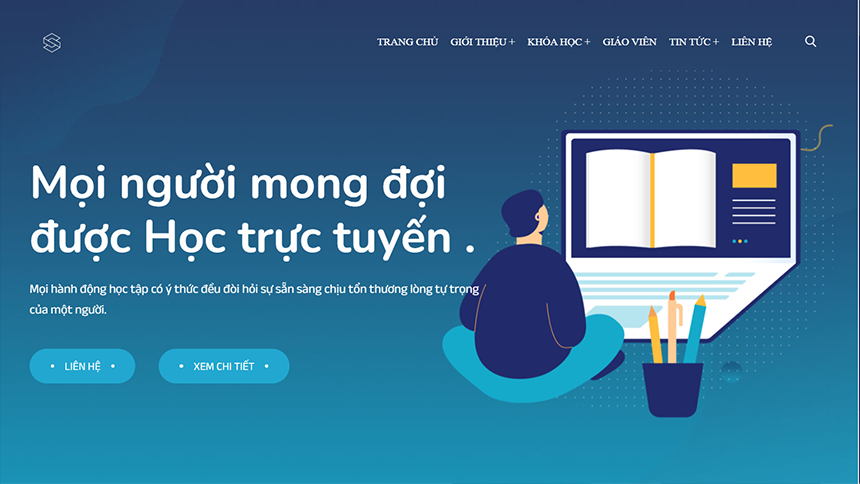 Mẫu web trung tâm ngoại ngữ 5