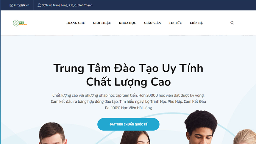 Mẫu web trung tâm ngoại ngữ 6