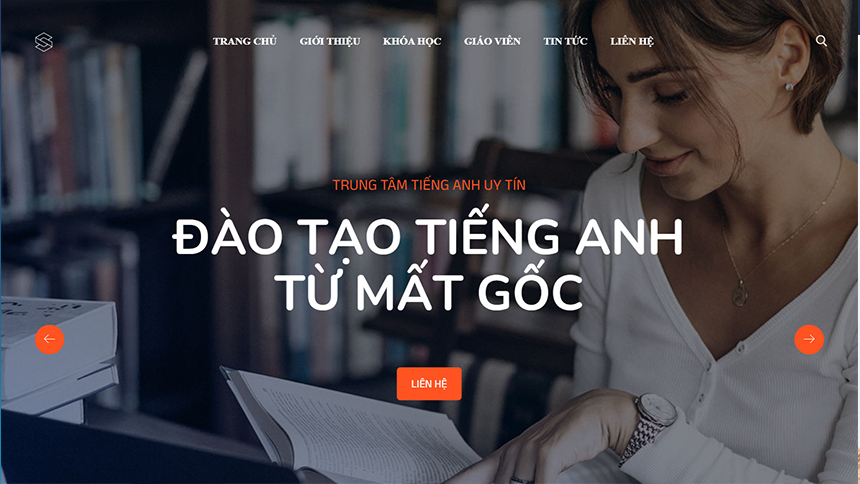 Mẫu web trung tâm ngoại ngữ 7
