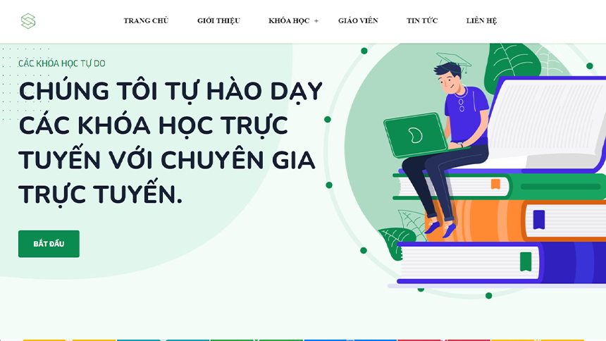 Mẫu web trung tâm ngoại ngữ 9