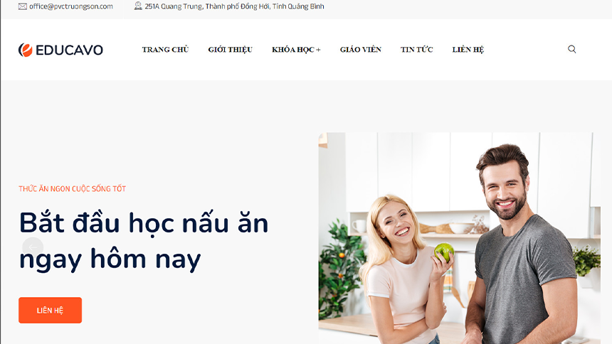 Mẫu web trung tâm ngoại ngữ 8