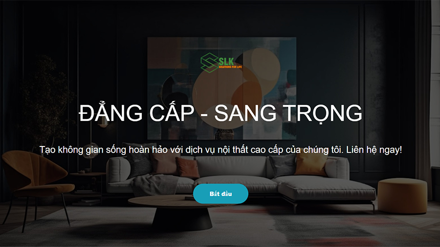Mẫu Landing Page Nội Thất