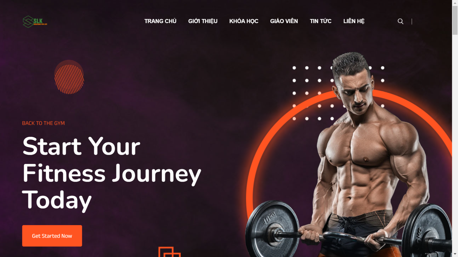 Mẫu web phòng Gym