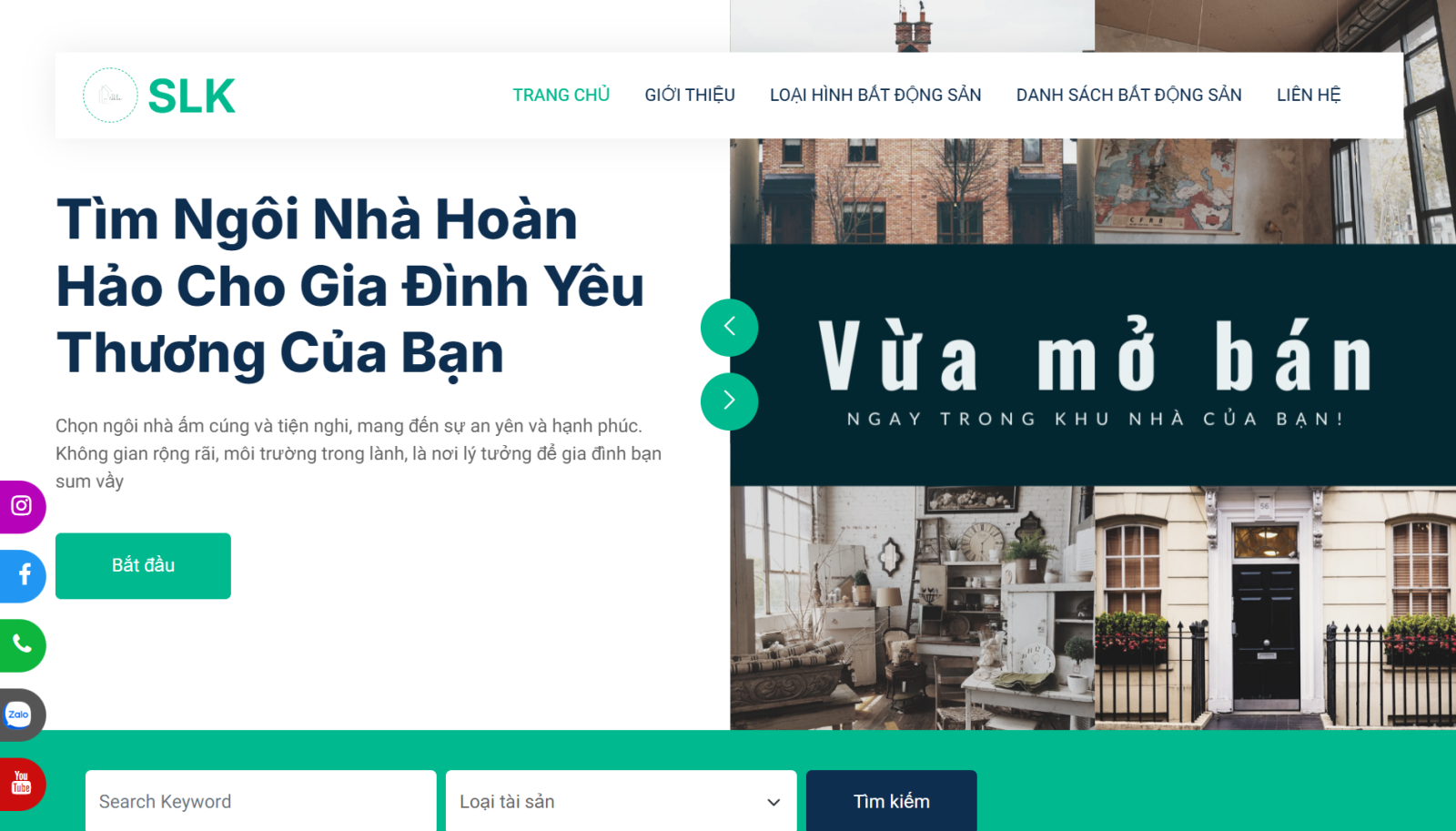 Mẫu web bất động sản 2