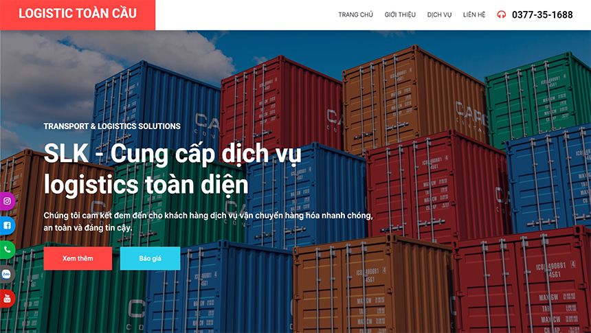 Mẫu web logistic
