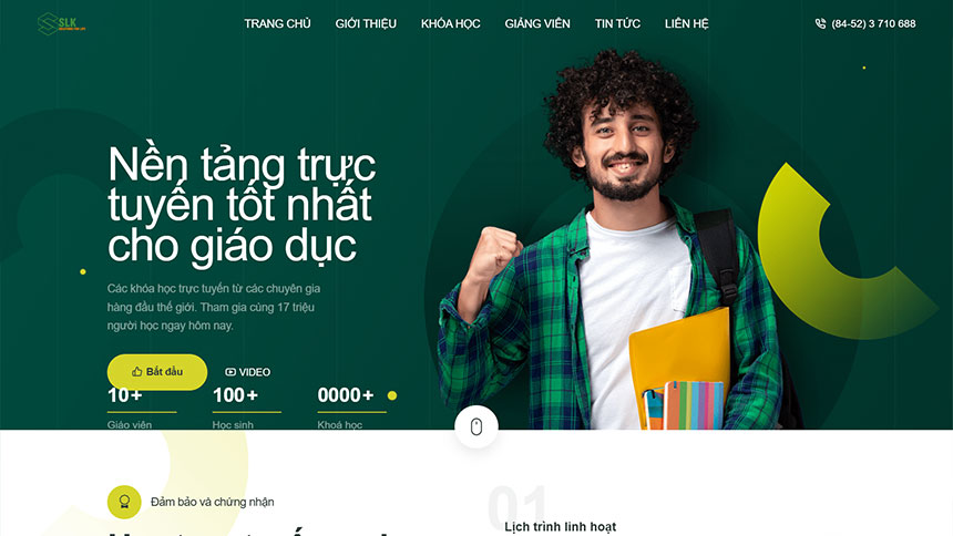 Mẫu web trung tâm ngoại ngữ 12