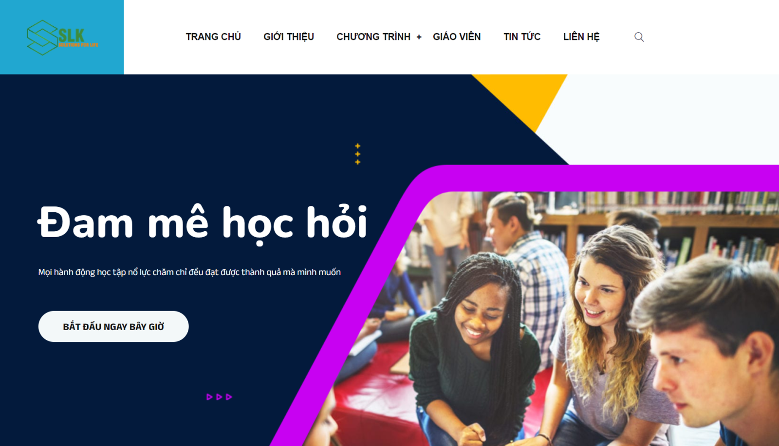 Mẫu web trung tâm ngoại ngữ 1