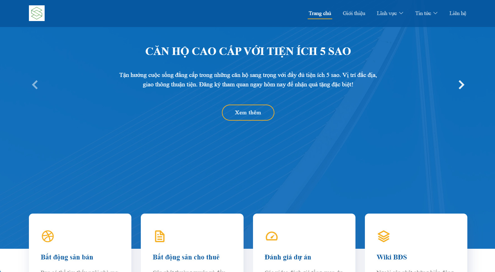 Mẫu web bất động sản 1
